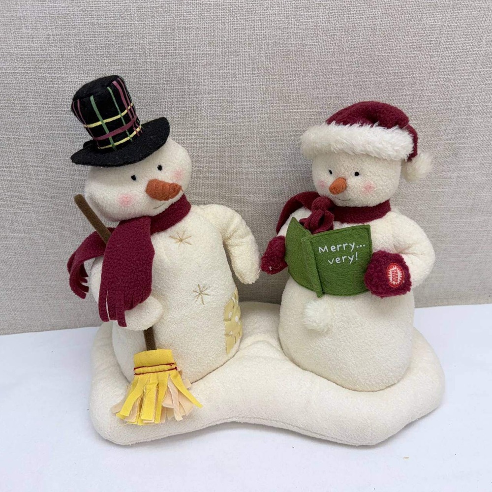 Hallmark Jingle Pals Animated Musical Snowmen Merry Very Christmas Plush 2003